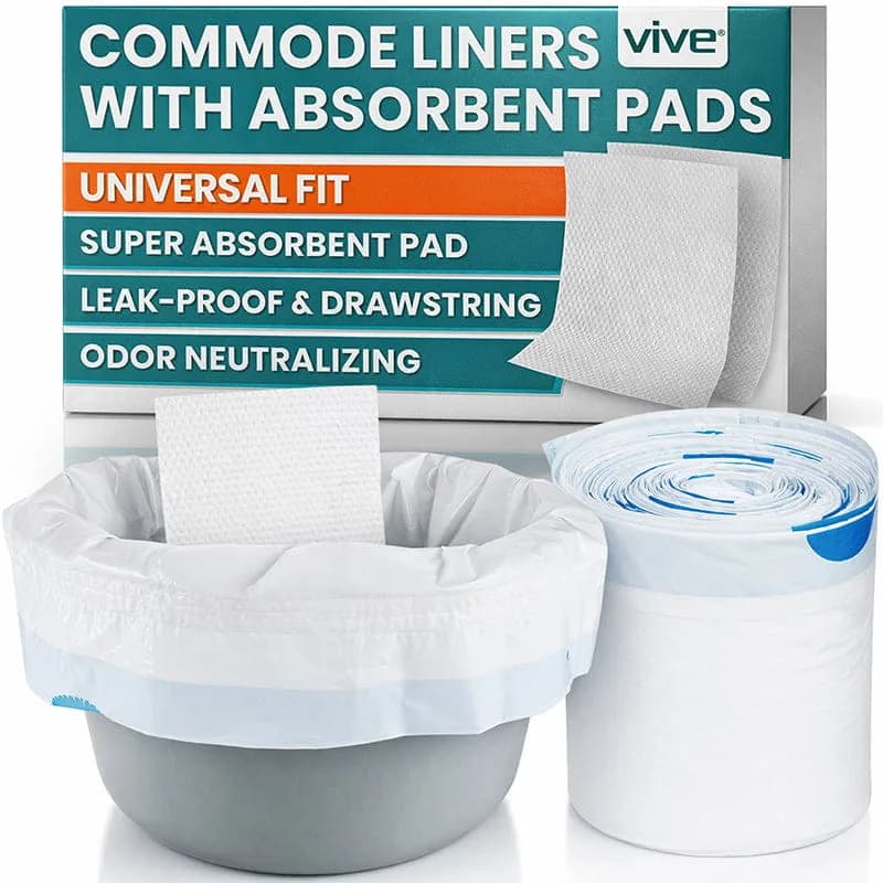 Commode Liners with Absorbent Pad