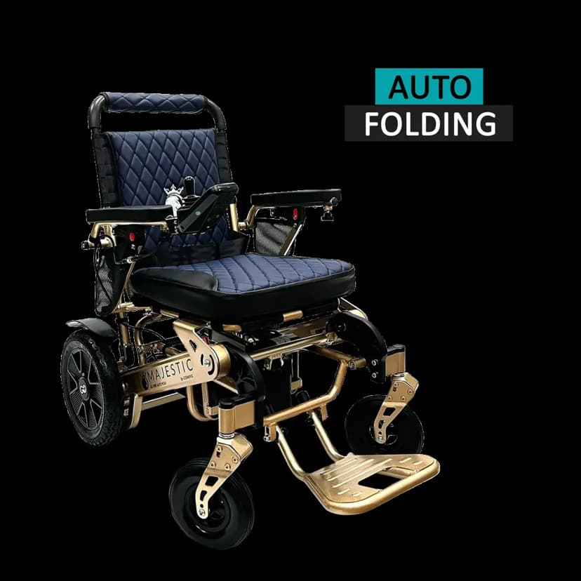 MAJESTIC IQ-7000 Auto Folding Remote Controlled Electric Wheelchair + Brushless Motor